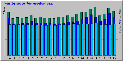 Hourly usage for October 2025