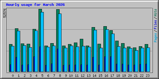 Hourly usage for March 2026