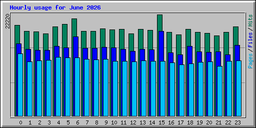 Hourly usage for June 2026